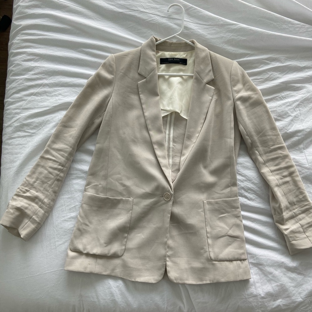 Cream/Beige Zara Blazer